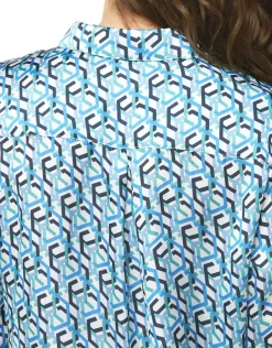 Hot Chemisier imprimé bleu Chemisiers & Blouses|Hauts