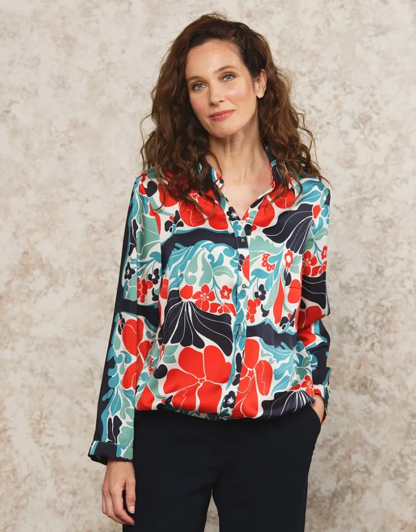Discount Chemisier imprimé chic Chemisiers & Blouses|Hauts