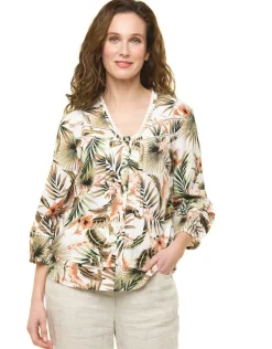 Sale Chemisier imprimé écru Chemisiers & Blouses|Hauts