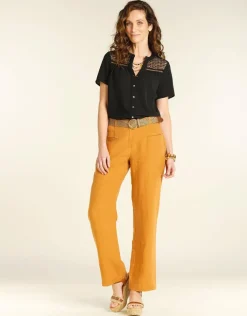 Fashion Chemisier noire dentelle Chemisiers & Blouses|Hauts