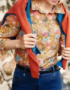 Clearance Chemisier ocre fluide Chemisiers & Blouses|Hauts
