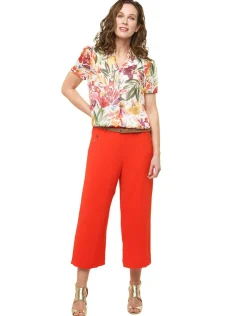 Discount Chemisier orange fleurs Chemisiers & Blouses|Hauts