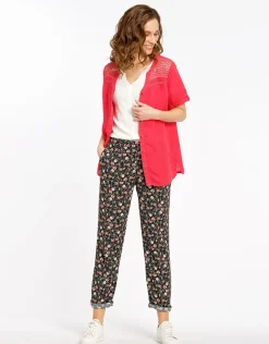 Hot Chemisier rouge 100% lin Chemisiers & Blouses|Hauts