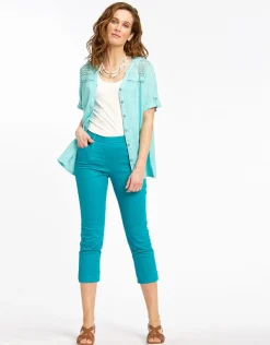 Hot Chemisier vert 100% lin Chemisiers & Blouses|Hauts