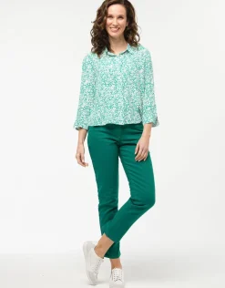 New Chemisier vert fleuri Chemisiers & Blouses|Hauts