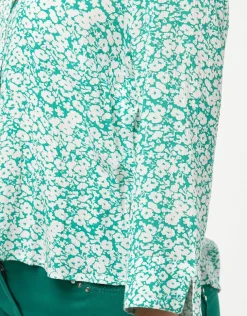 New Chemisier vert fleuri Chemisiers & Blouses|Hauts