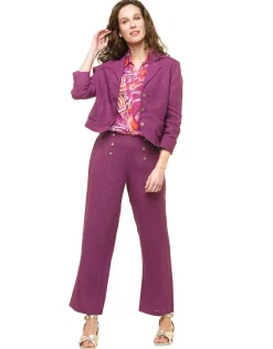 Discount Chemisier violet coton Chemisiers & Blouses|Hauts