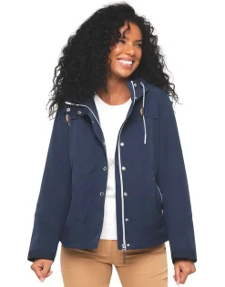 Discount Ciré court bleu marine Parkas|Parkas