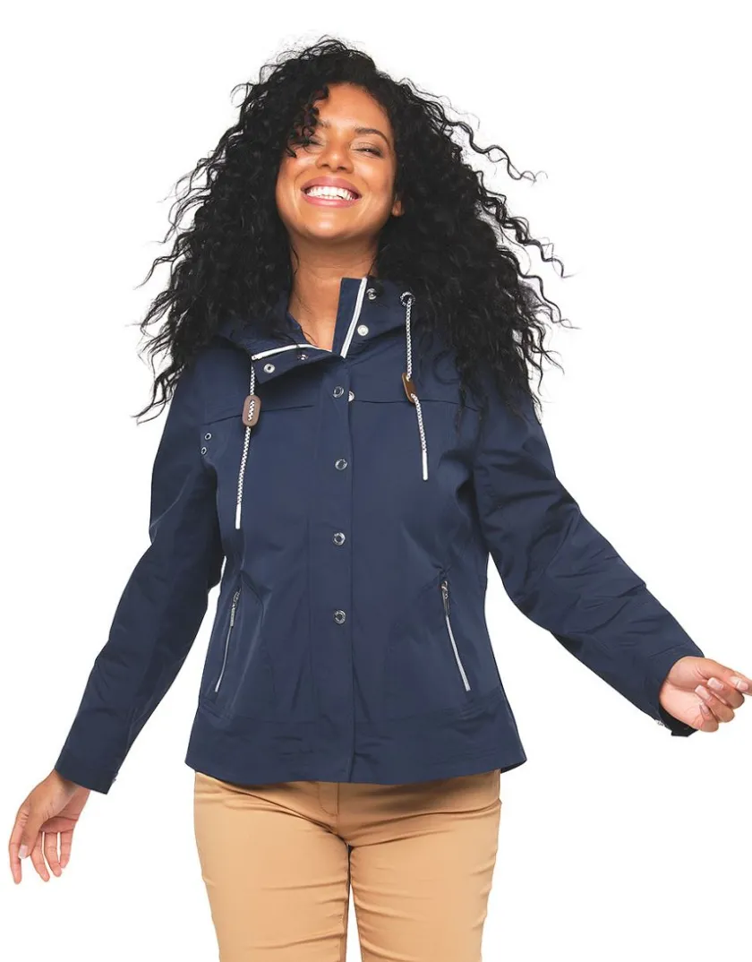 Discount Ciré court bleu marine Parkas|Parkas