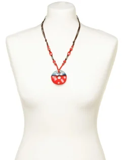 Outlet Collier céramique rouge Bijoux|Accessoires