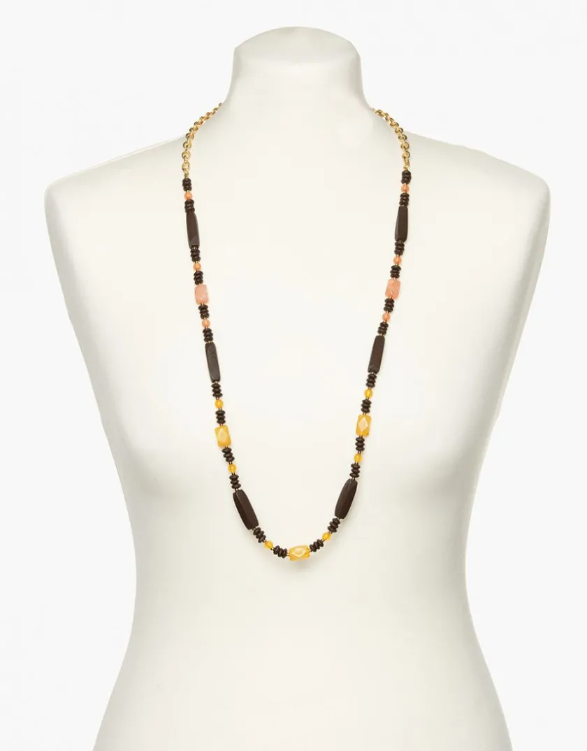Sale Collier sautoir marron Bijoux|Accessoires