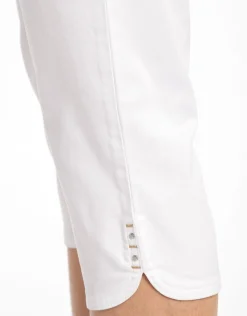 Hot Corsaire blanc stretch Pantacourts|Pantalons