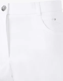 Online Corsaire blanc stretch Pantacourts|Pantalons