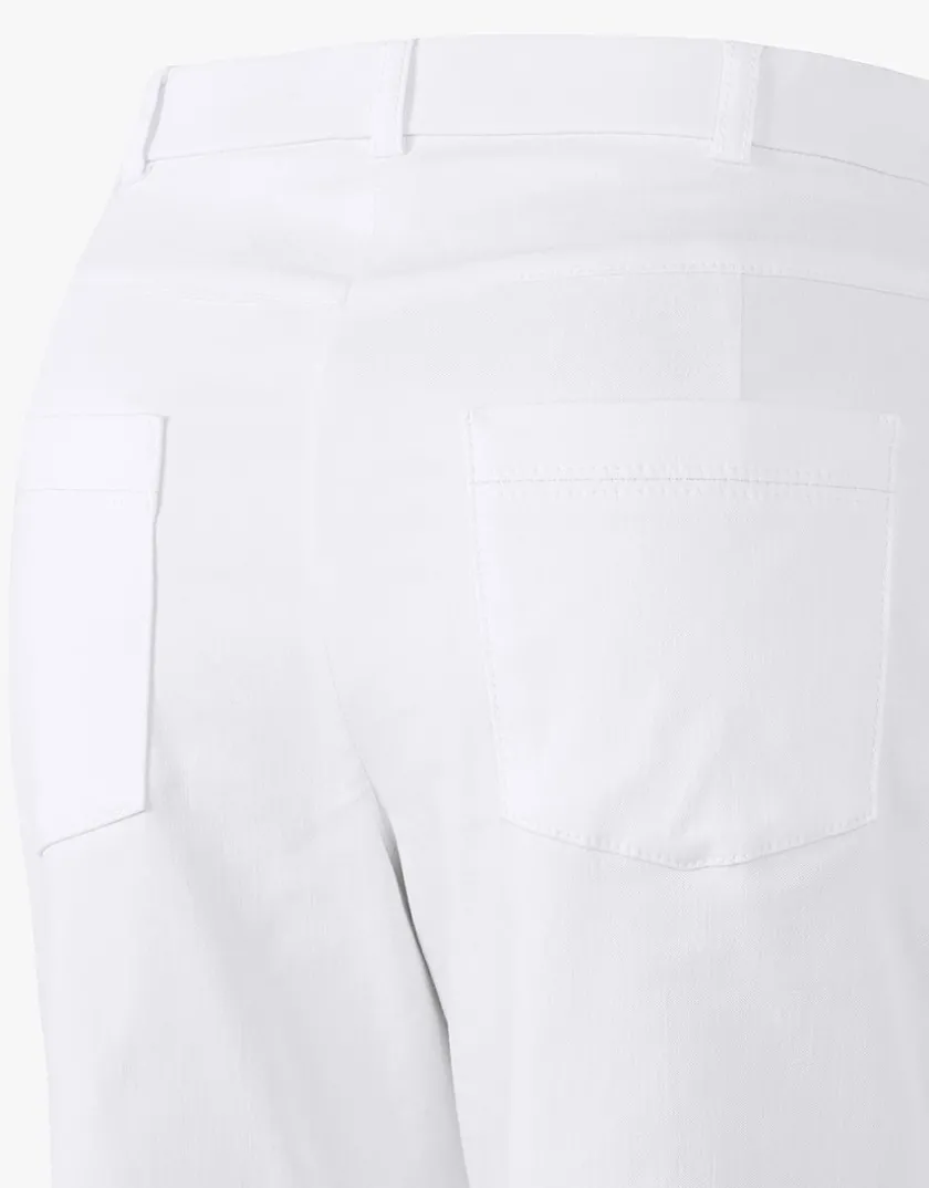 Online Corsaire blanc stretch Pantacourts|Pantalons