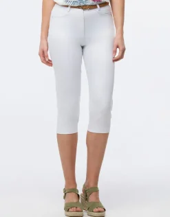 Fashion Corsaire coton blanc Pantacourts|Pantalons
