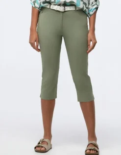 Outlet Corsaire coton kaki Pantacourts|Pantalons