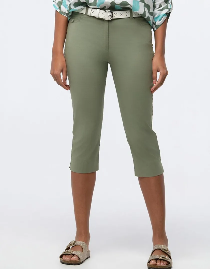 Outlet Corsaire coton kaki Pantacourts|Pantalons