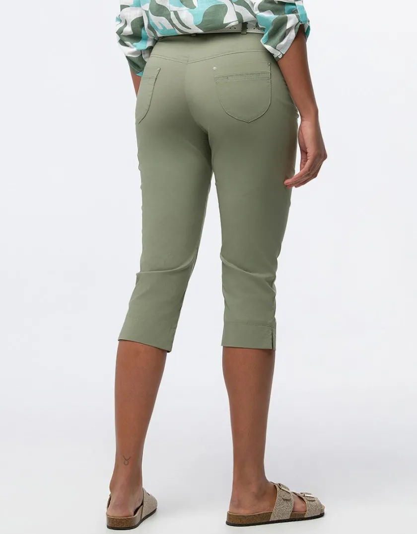 Outlet Corsaire coton kaki Pantacourts|Pantalons