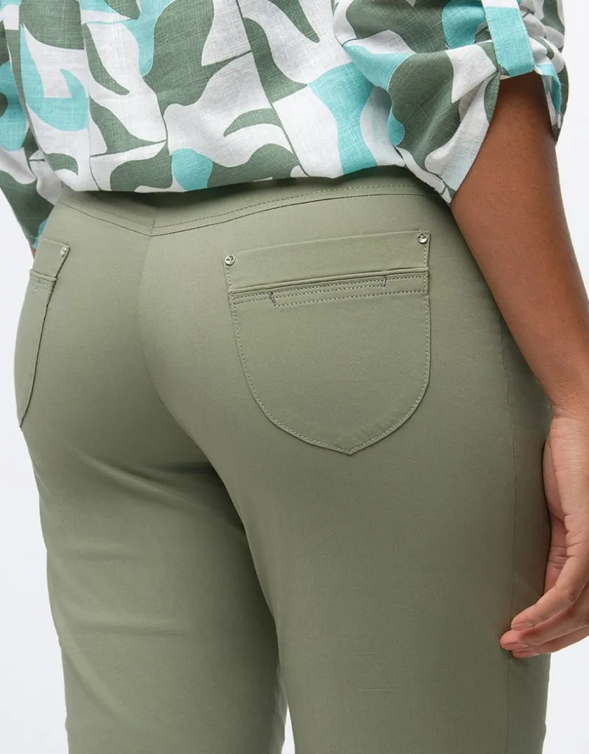 Outlet Corsaire coton kaki Pantacourts|Pantalons