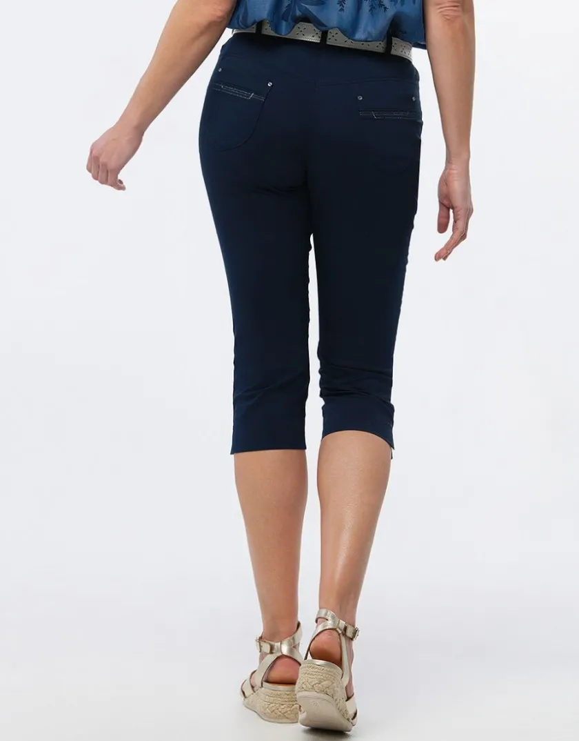 Online Corsaire coton marine Pantacourts|Pantalons