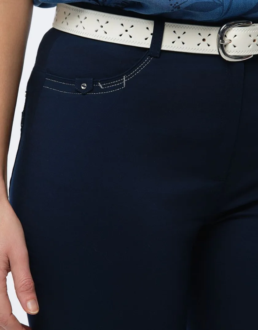Online Corsaire coton marine Pantacourts|Pantalons