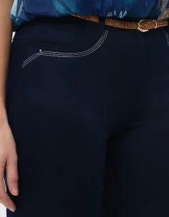 Sale Corsaire coton marine Pantacourts|Pantalons