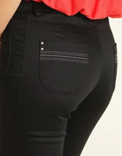 Discount Corsaire coton noir Pantacourts
