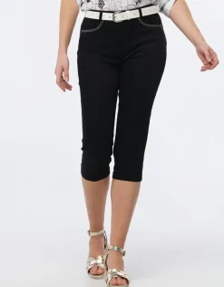 Best Corsaire coton noir Pantacourts|Pantalons