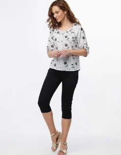 Best Corsaire coton noir Pantacourts|Pantalons