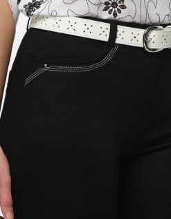 Best Corsaire coton noir Pantacourts|Pantalons