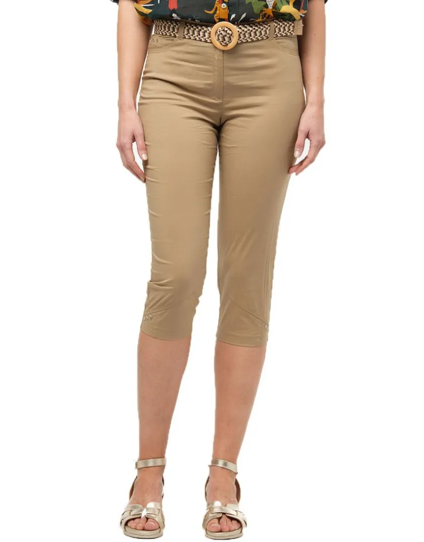 Discount Corsaire coton taupe Pantacourts|Pantalons
