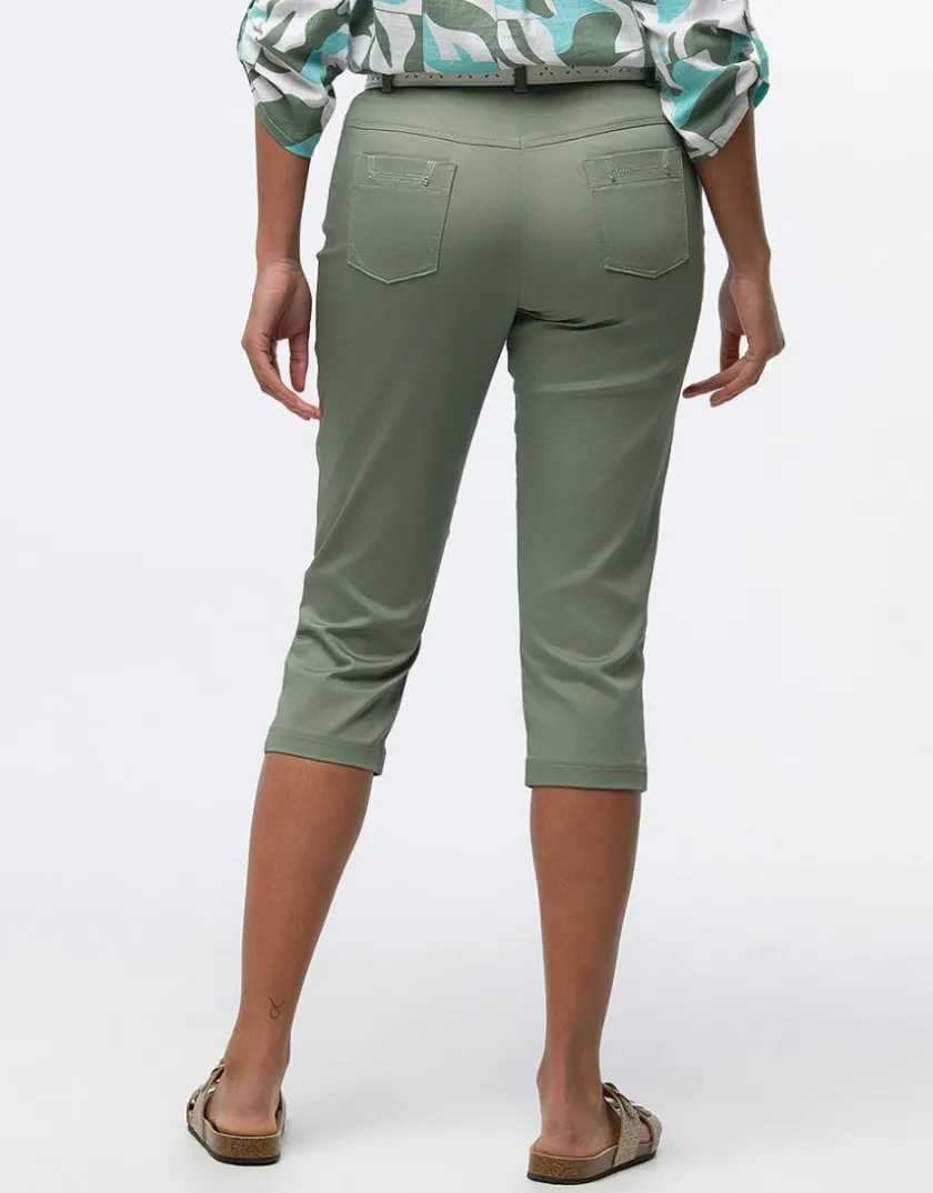 Best Corsaire coton vert Pantacourts|Pantalons