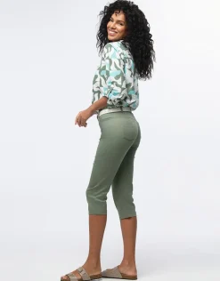 Best Corsaire coton vert Pantacourts|Pantalons