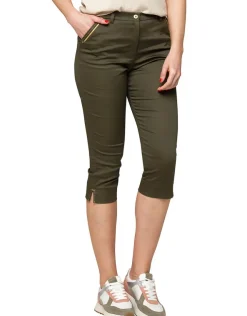 Fashion Corsaire coton vert kaki Pantacourts