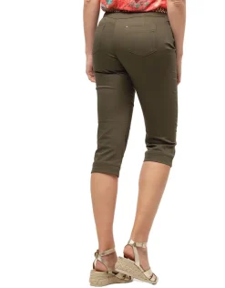 Clearance Corsaire kaki coton Pantacourts