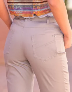 Outlet Corsaire stretch gris Pantacourts|Pantalons