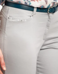 Clearance Corsaire stretch gris Pantalons|Pantacourts