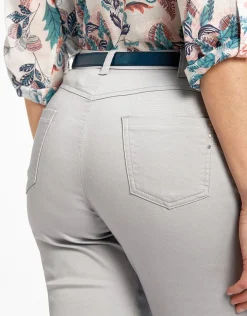 Clearance Corsaire stretch gris Pantalons|Pantacourts
