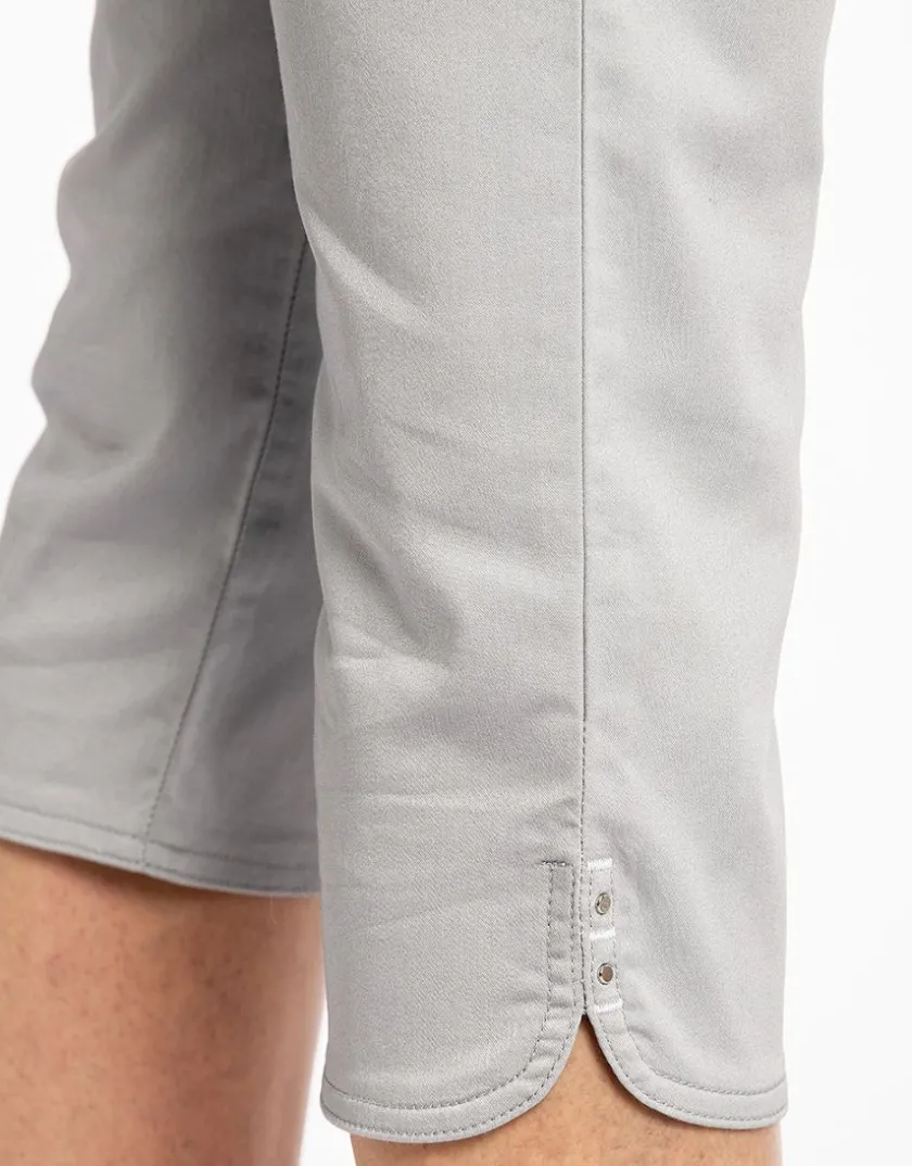 Clearance Corsaire stretch gris Pantalons|Pantacourts