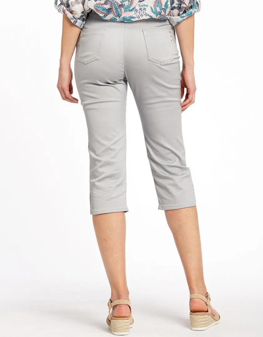 Clearance Corsaire stretch gris Pantalons|Pantacourts