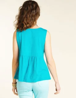 Best Débardeur coton bleu T-shirts|Hauts