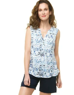 Sale Débardeur imprimé blanc T-shirts|Chemisiers & Blouses