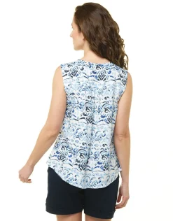 Sale Débardeur imprimé blanc T-shirts|Chemisiers & Blouses