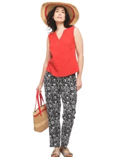 Clearance Débardeur rouge coton T-shirts|Hauts