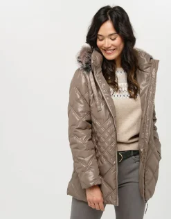 Best Doudoune beige capuche Doudounes|Parkas
