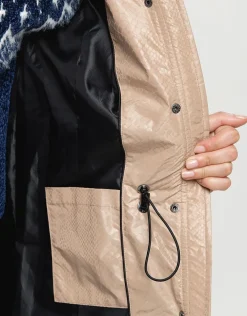 Outlet Doudoune beige imprimé Doudounes|Parkas