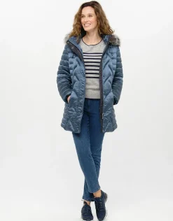 Online Doudoune longue bleu Doudounes|Parkas