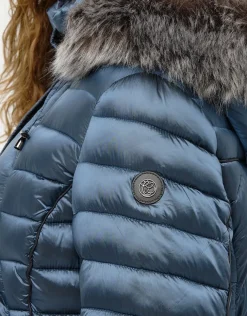 Online Doudoune longue bleu Doudounes|Parkas