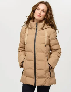 Discount Doudoune longue camel Parkas|Parkas