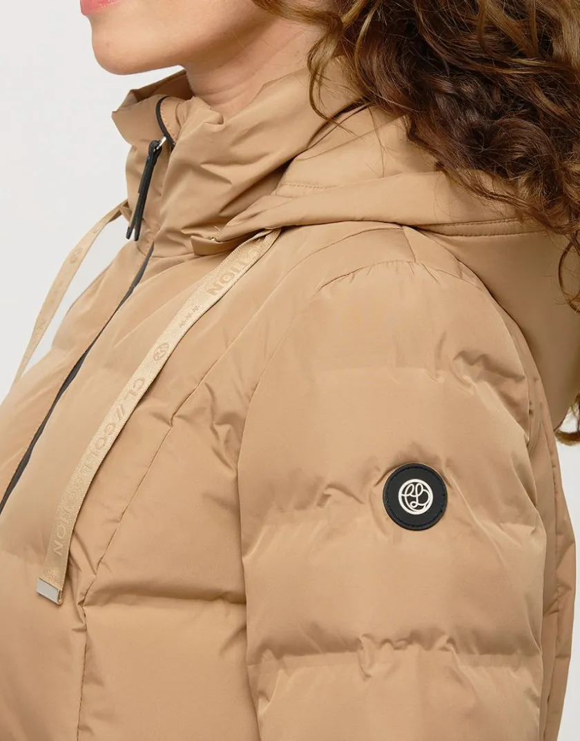 Discount Doudoune longue camel Parkas|Parkas